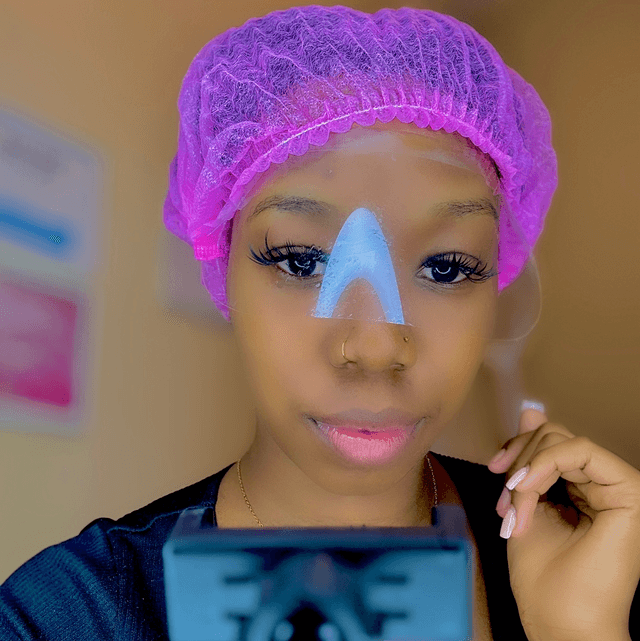 Masque de protection des yeux pour les cils masque frantal 3 pièces 