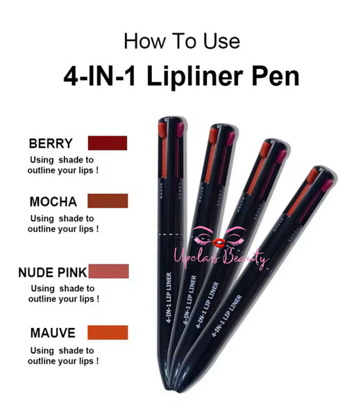 Crayon à lèvres 👄4 couleurs,4 en 1
